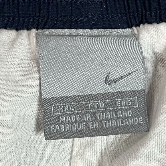 Vintage Y2K Nike Warm Up Track Lined Pants Mens 2XL Baggy Navy Gold Basketball - Picture 6 of 13